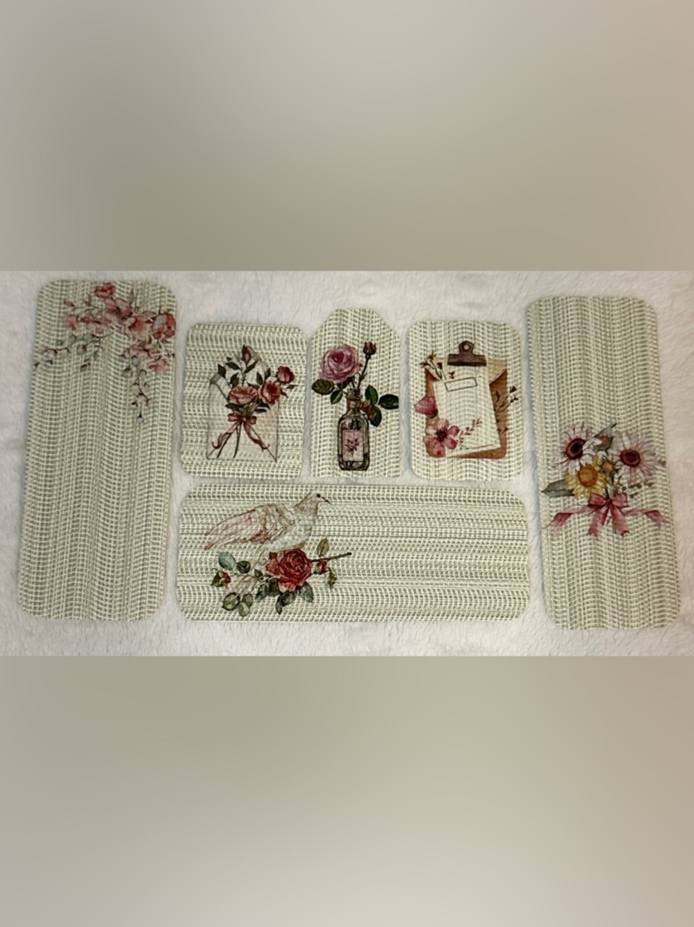 Hand Crafted Floral Scrapbook, Junk Journaling or Stationery Gift Set